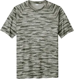 SPORT-TEK Unisex Drift Camo Tee | футболка для тренировок с камуфляжным принтом