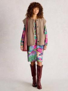 Борг жилет с V-образным вырезом White Stuff