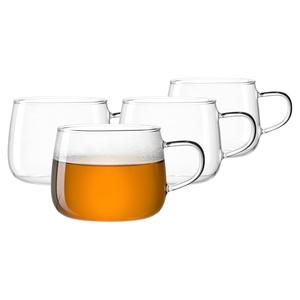Чашка Чайные чашки Tè Per Te 450 мл, набор 4 шт., прозрачные Leonardo, прозрачный