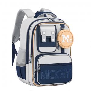 Disney Микки Серия Полиэстеровый студенческий рюкзак Обычный детский сине-серый, Space Mickey Mouse Collection-Space Gray
