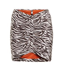 Мини-юбка Geraldina с зебровым принтом Reina Olga, Brown Zebra