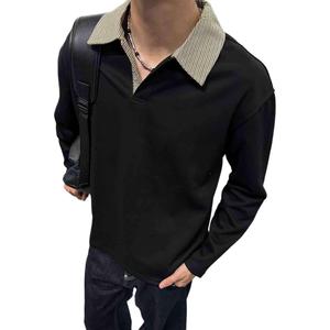 NEVER RULE Футболка-поло Unisex Black Polo Collar Moderate Straight Fit