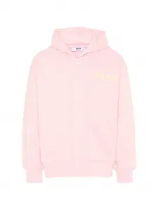 Худи на молнии MSGM Kids, розовый