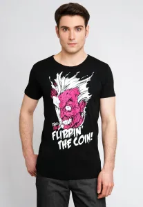 Футболка Logoshirt "Two Face - Flippin\ The Coin" с великолепным принтом "Два лица", черный