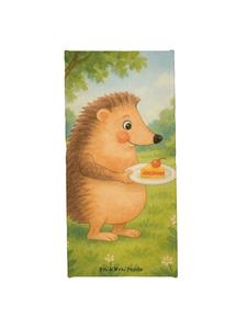 Mr. & Mrs. Panda Банное полотенце с изображением кусочка торта в виде ежика, без надписи, белого цвета