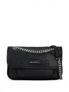 Сумка через плечо с тиснением Ikon KARL LAGERFELD, черный