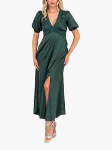 Платье миди из жаккардового атласа Lovedrobe, Spot Print