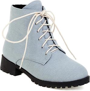 Женские низкие ботильоны на плоской подошве, повседневные, с округлым мысом, из замши, зимние, элегантные, короткие ботильоны JOEUSTY, Hell, Blau