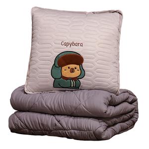 Плед капибара кукла Tranquility and elegance, серый