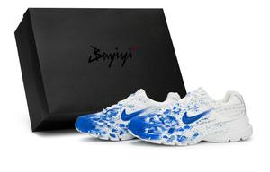 Nike Кроссовки для бега Initiator Anti Slip, износостойкие, женские, белые, синие