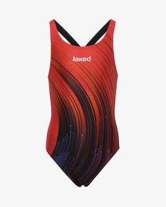 JAKED Купальник для девочек кораллового цвета из синтетического материала для плавания