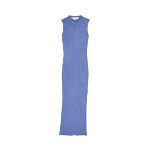 Платье Marni Long Ribbed Dress, синий