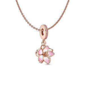Ювелирный набор Cherry Blossom Pendant Necklace Set Pandora, покрытие - золото