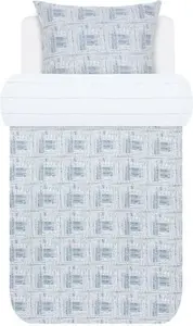 Комплект постельного белья Husa, размер 135x200 + 80x80 см, цвет: синий Marc O'Polo