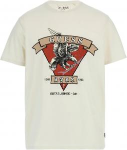 Мужская футболка GUESS с коротким рукавом и принтом «Три орла», Quicksand