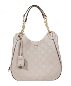 Мягкая сумка-портфель с цепочками на ручках Liu Jo, бежевый