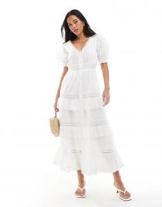 Платье макси в стиле мисс Селфридж белого цвета