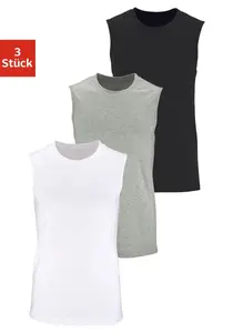 Мускулистая рубашка H.I.S с круглым вырезом, белый