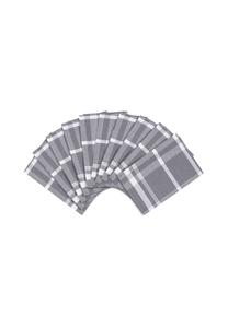 10 кухонных полотенец в эксклюзивном наборе - половина белья - блок-чек Ross, серебро