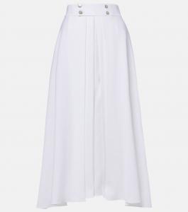 Длинная льняная юбка Petra со складками Loro Piana, белый