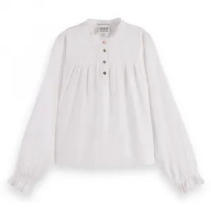 Блузка Scotch & Soda Lightweight Modal long sleeve, белый