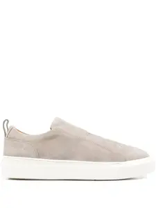 Замшевые слипоны Kiton, нейтральный