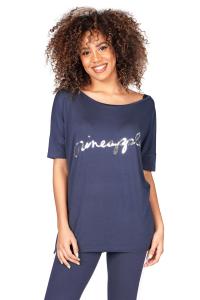 Серая трикотажная футболка свободного кроя Pineapple, серый