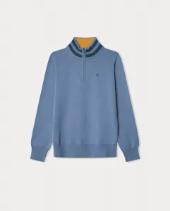Детский свитер с половинной молнией Hackett, синий