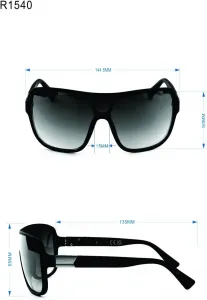 Мужские полуободковые прямоугольные металлические солнцезащитные очки Rocawear, Matte Black