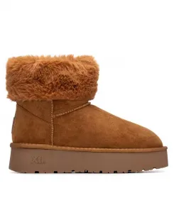 Женские удобные замшевые ботильоны от XTI Xti, загар/бежевый