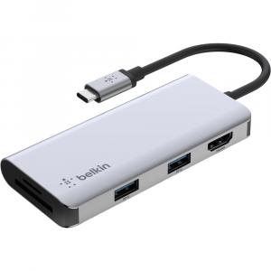 Док-станция Belkin Connect USB-C 5-in-1 Multiport Hub V2 AVC007FQSGY-V2