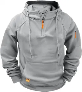 Толстовка с капюшоном Big and Tall для мужчин, в стиле Vintage, с длинным рукавом и карманами