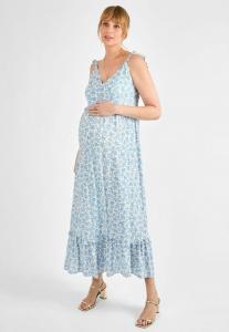 Платье макси FLORAL FRILL SLEEVE JoJo Maman Bébé, бежевый