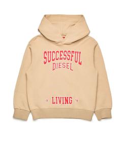 Детская и подростковая толстовка-парка с логотипом бренда DIESEL