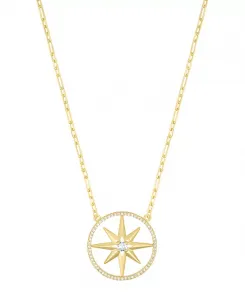 Золотое регулируемое ожерелье с кристаллами и звездным блеском Adornia, gold