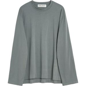 Хлопковая футболка с длинными рукавами OUR LEGACY, серый