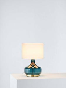 Стеклянная настольная лампа Atley John Lewis, Turquoise