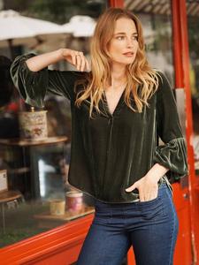 Топ Ophelia из вельвета NRBY, Khaki