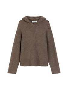 Marc O'Polo Худи из букле свободного кроя, коричнево-меланжевого цвета