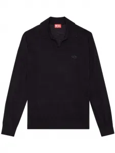 Шерстяная рубашка поло K-Glare DIESEL, черный