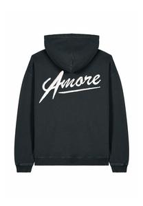 Толстовка AMORE BACK EMBROIDERY VINTAGE - Hoodie Mira Paris, цвет Black Denim