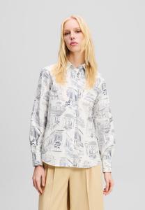 Блуза KARL LAGERFELD Button-down blouse, Jorge Parra All Over Print/White