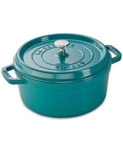 Чугунная круглая кастрюля объемом 4 кварты Staub, Turquoise