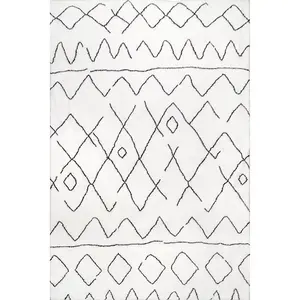 Ковер Rae с абстрактными полосками, пригодный для машинной стирки, ворсистый Nuloom, 183x275 см