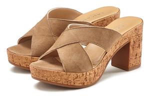 Мюли LASCANA Pantolette, серо-коричневый