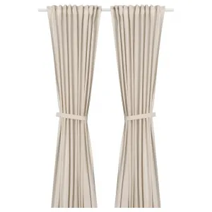 Гардины Ikea Lenda, 2 шт, 140x300, кремовый