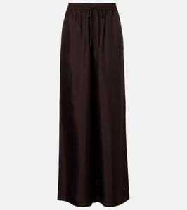 Широкие брюки из шелка Róhe, Mahogany