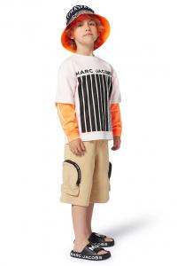 Детская хлопковая футболка Marc Jacobs, белый