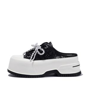 Женские сандалии с закрытым носком, устойчивые к истиранию и резиновой подошвой BELLALILY, Black