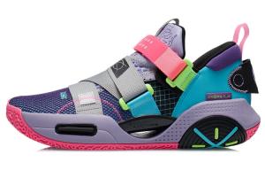 Баскетбольные кроссовки All City 9 V2 мужские с низким верхом цвета Iron Blue Purple / Wave Blue Lining